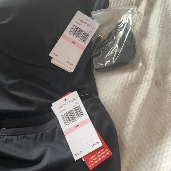 Jantzen Black Tankini and Bottom Swimsuit Size 10 - Picture 14 of 15